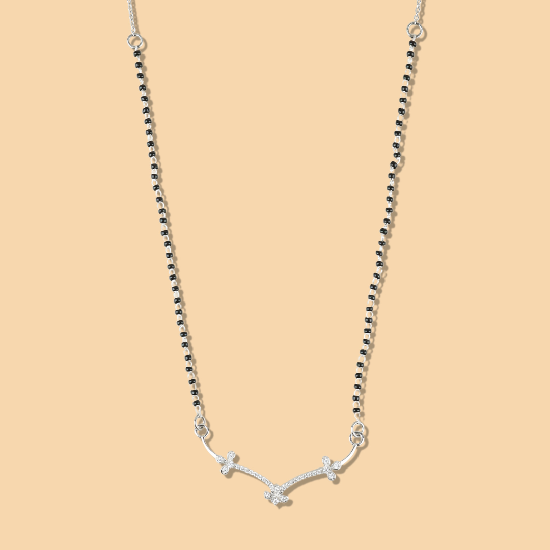 Silver Promise Curve Mangalsutra