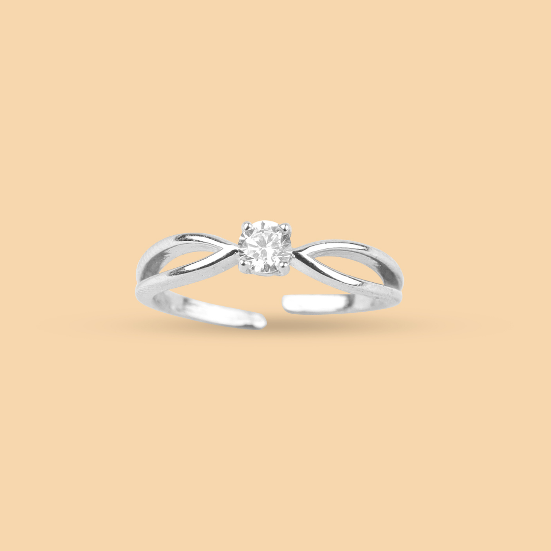 Silver Radiant Spark Ring