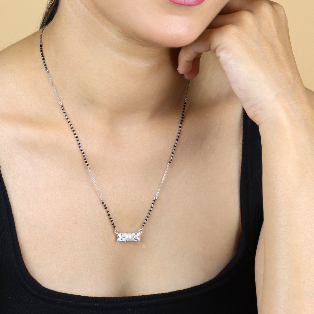 Silver Frame of Commitment Mangalsutra