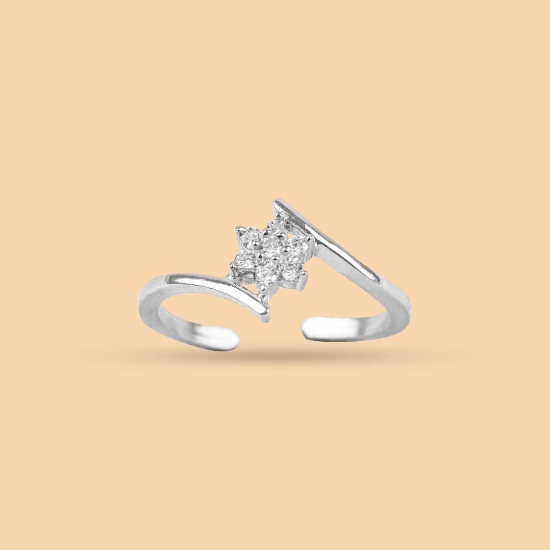 Silver Floral Elegance Ring