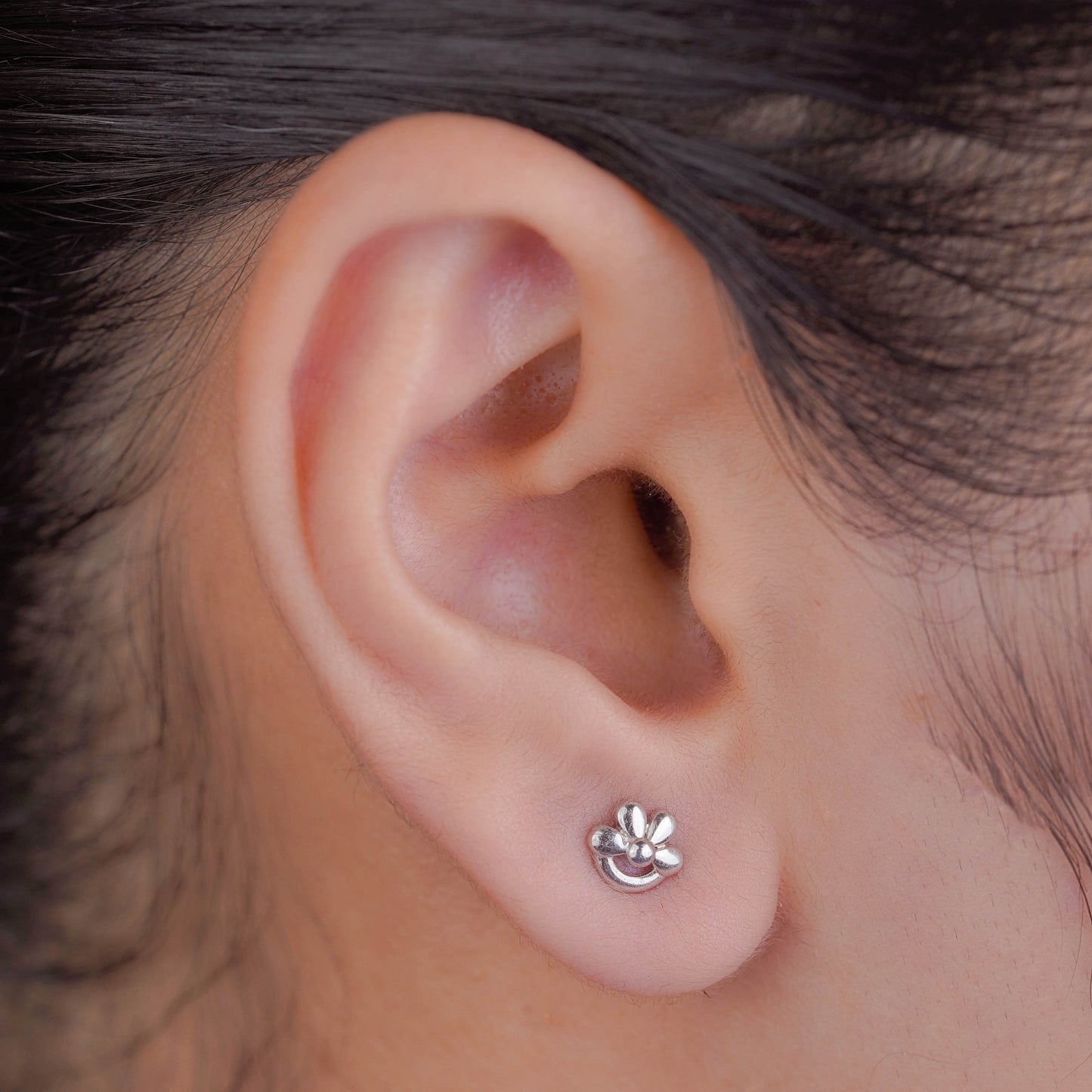 Silver Bloom Orbit Studs