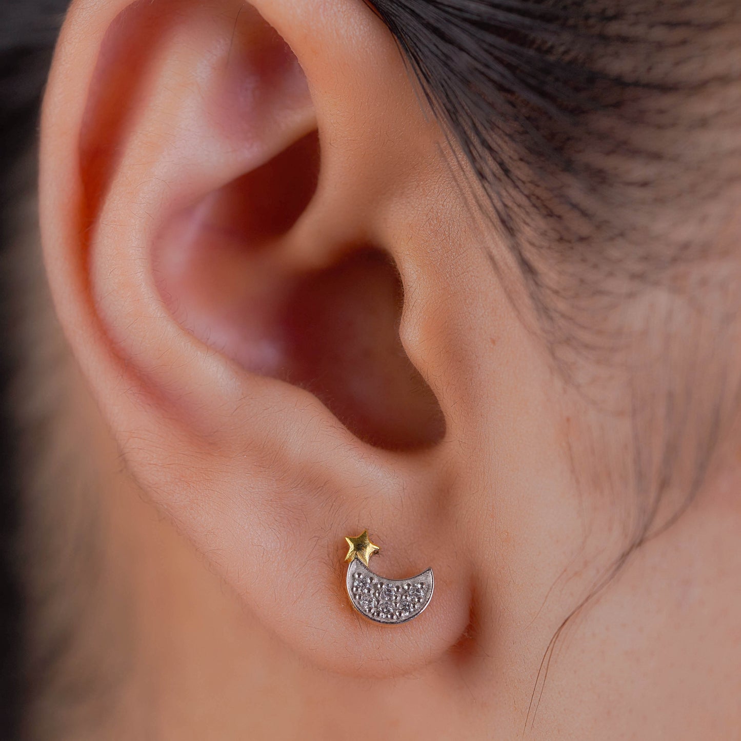 Star-Kissed Moon Studded Earrings