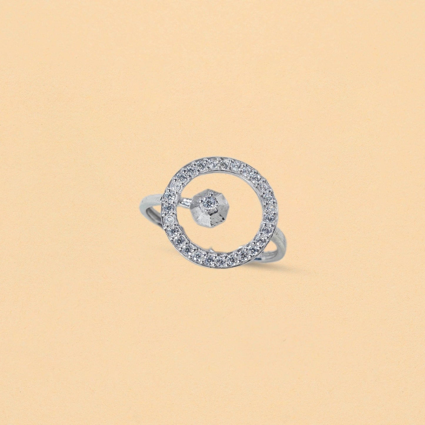 Shining Crystal Orbit Ring