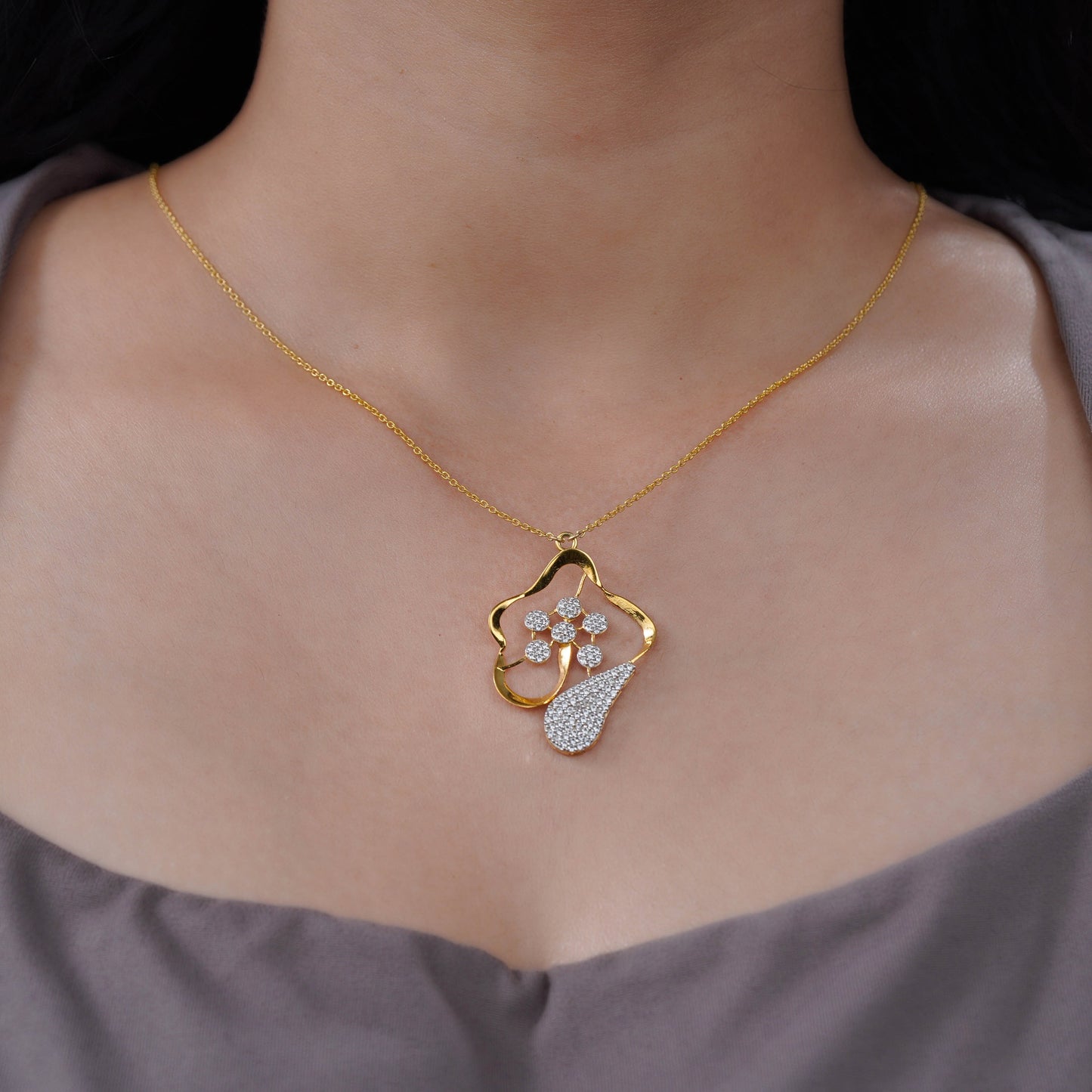 Crystal Blossom Eternity Necklace
