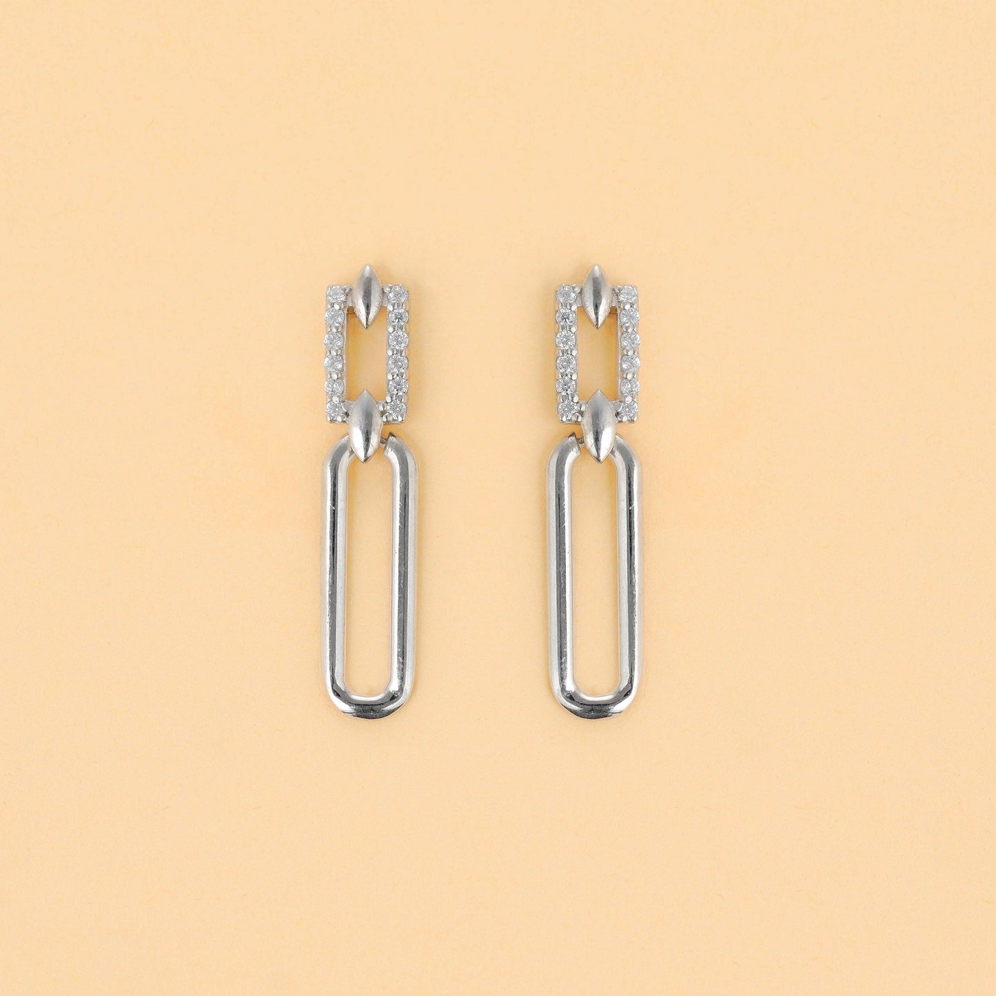 Mystic Silver Long Crystal Drops
