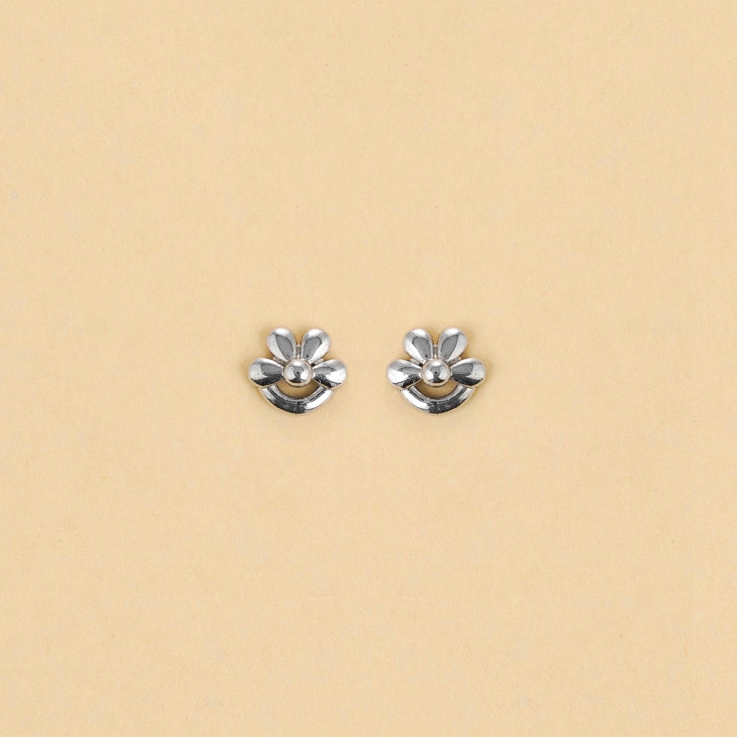 Silver Bloom Orbit Studs