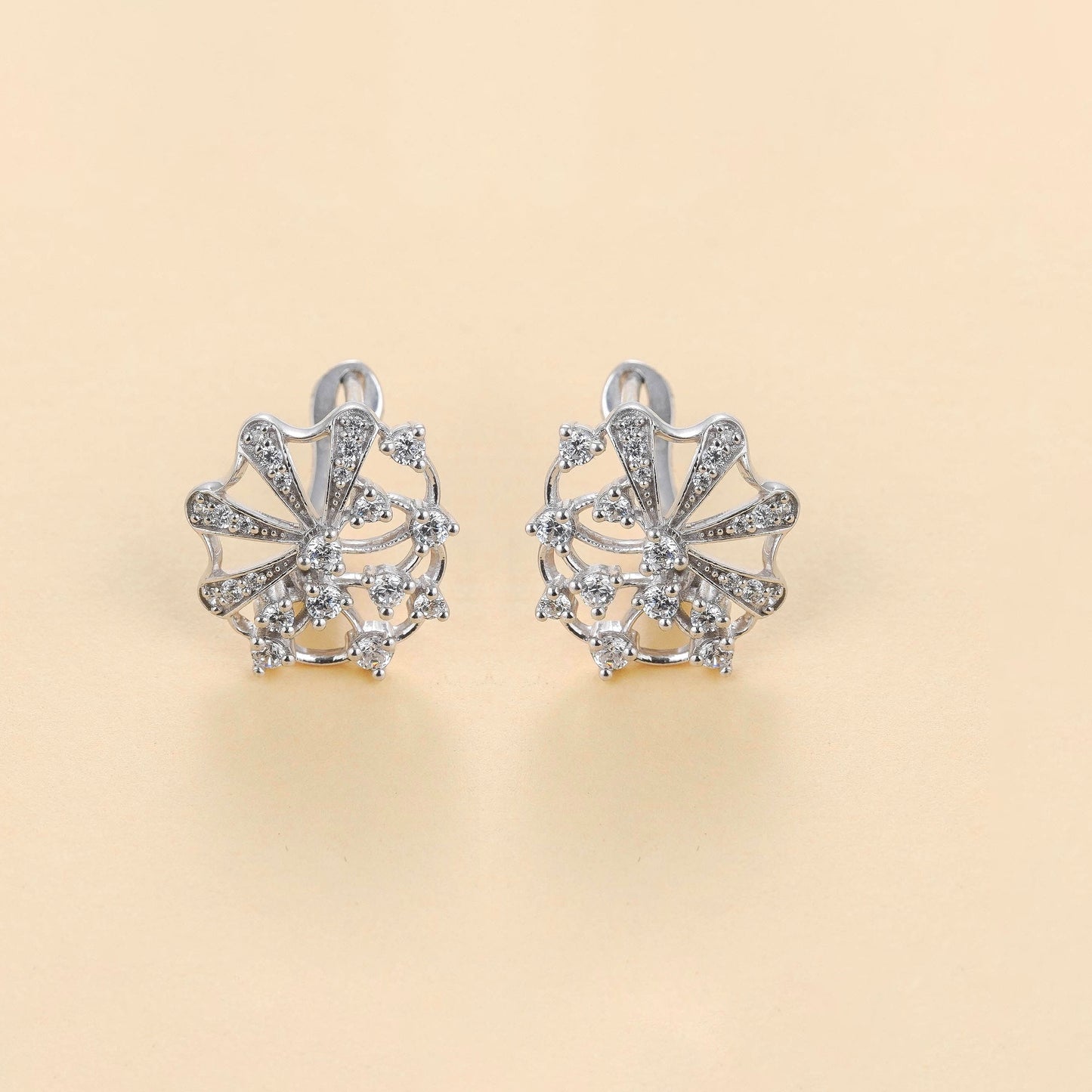 Studded Floral Glow Earrings