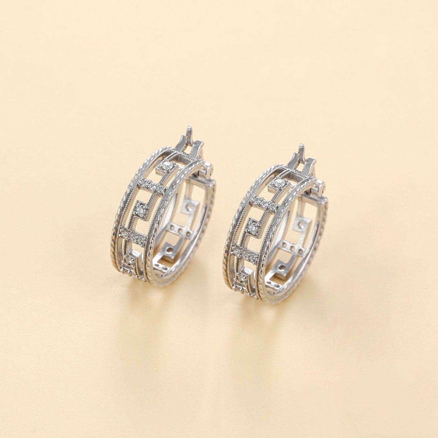 Moonlit Silver Loop Earrings