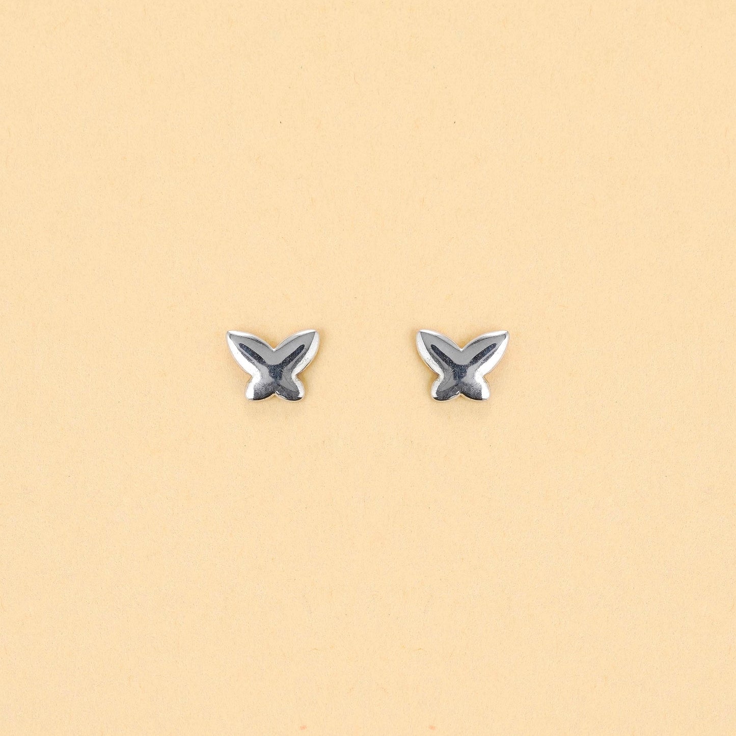 Dainty Butterfly Silver Studs