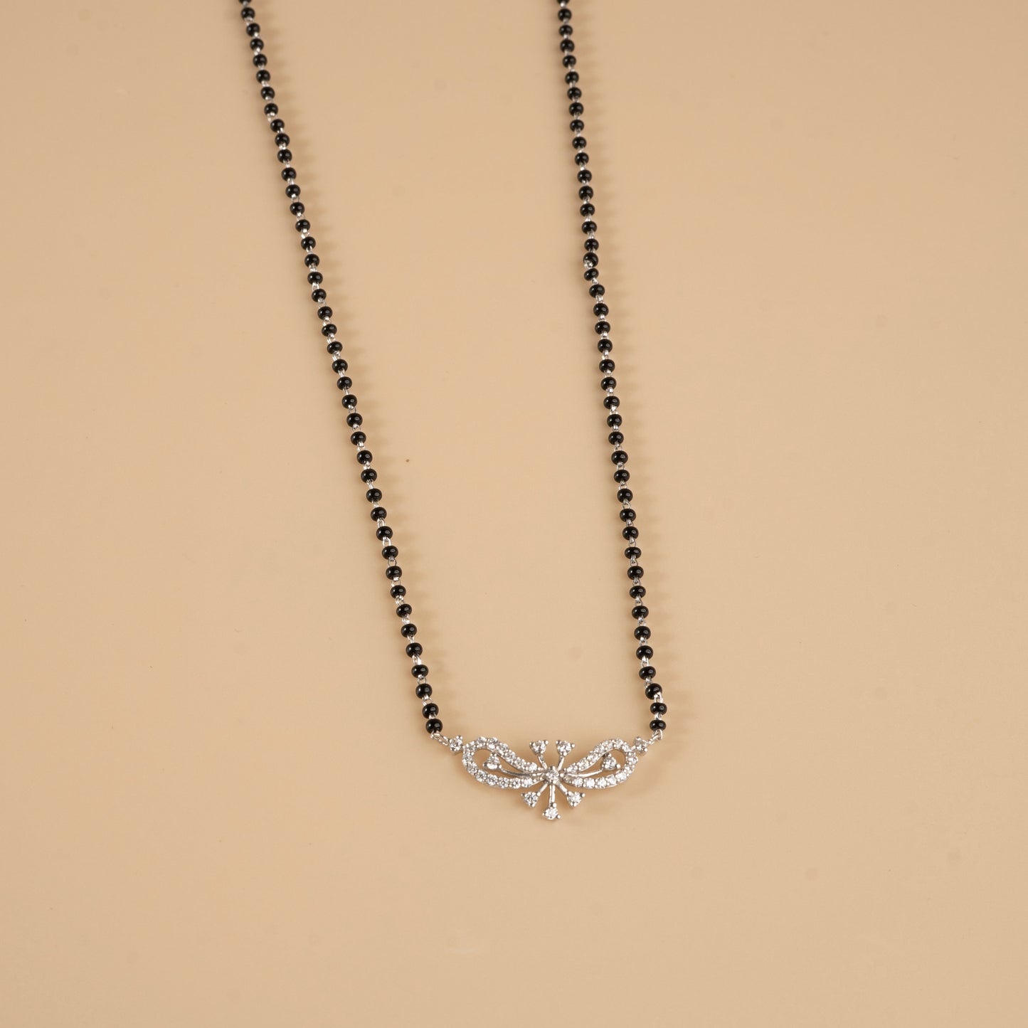 Silver Heartstrings Mangalsutra
