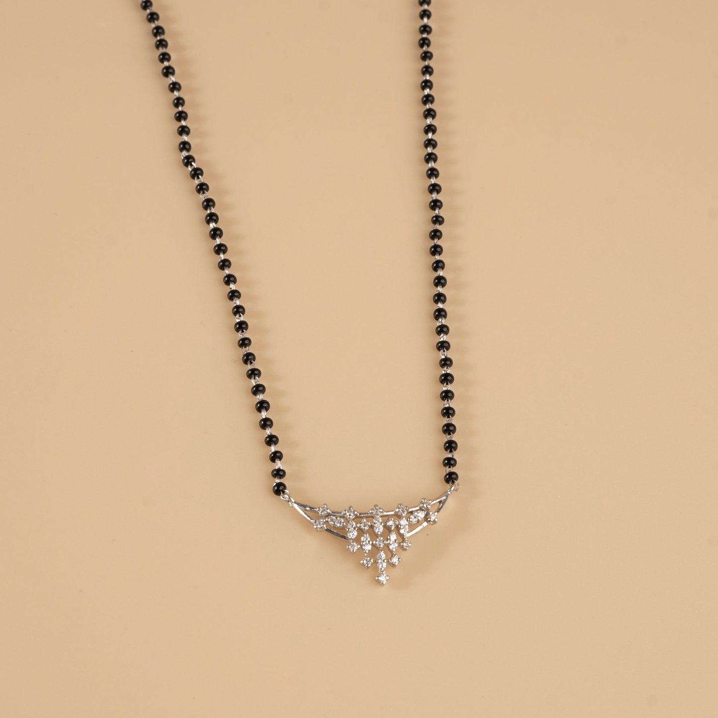 Studded Silver Promise Mangalsutra