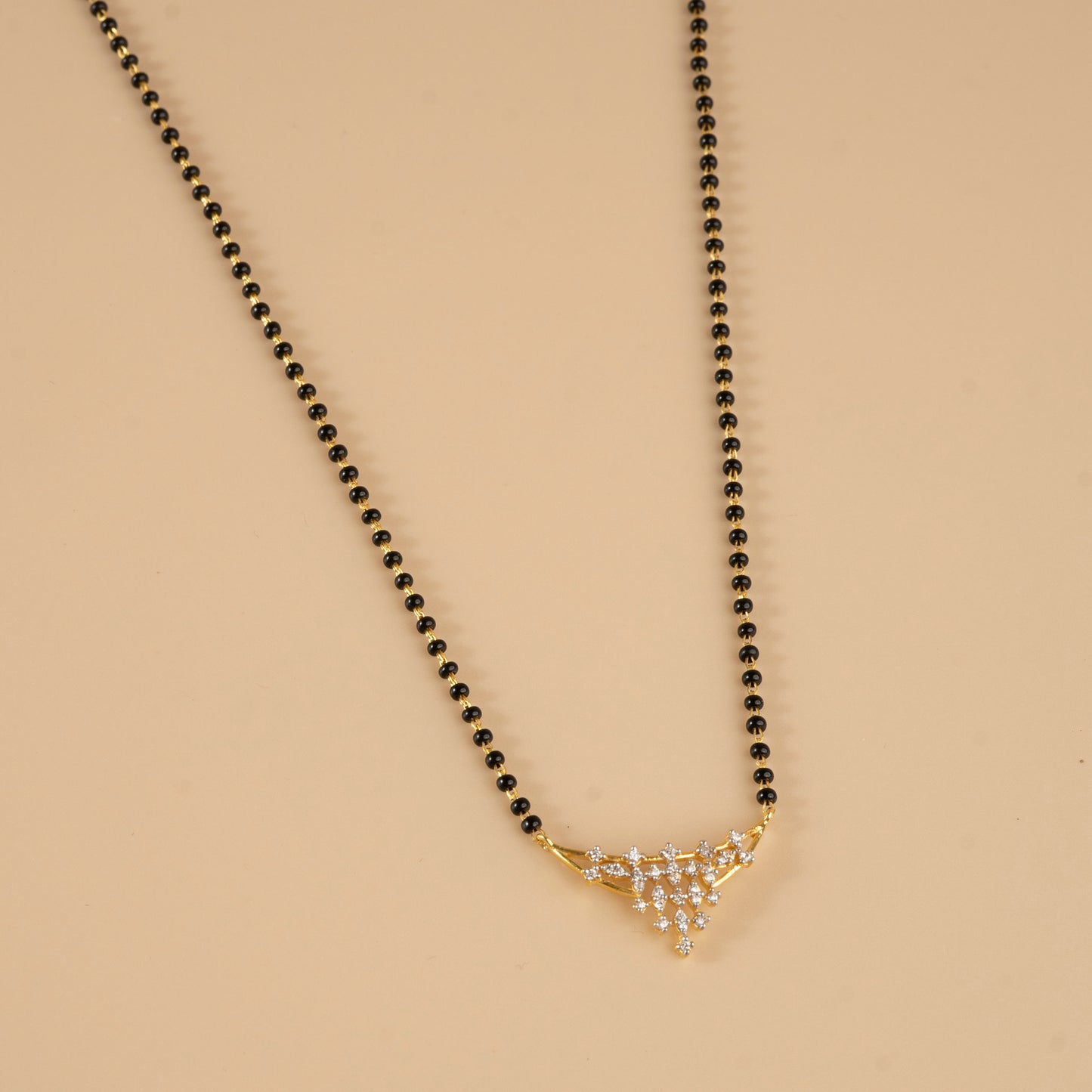 Studded Silver Promise Mangalsutra