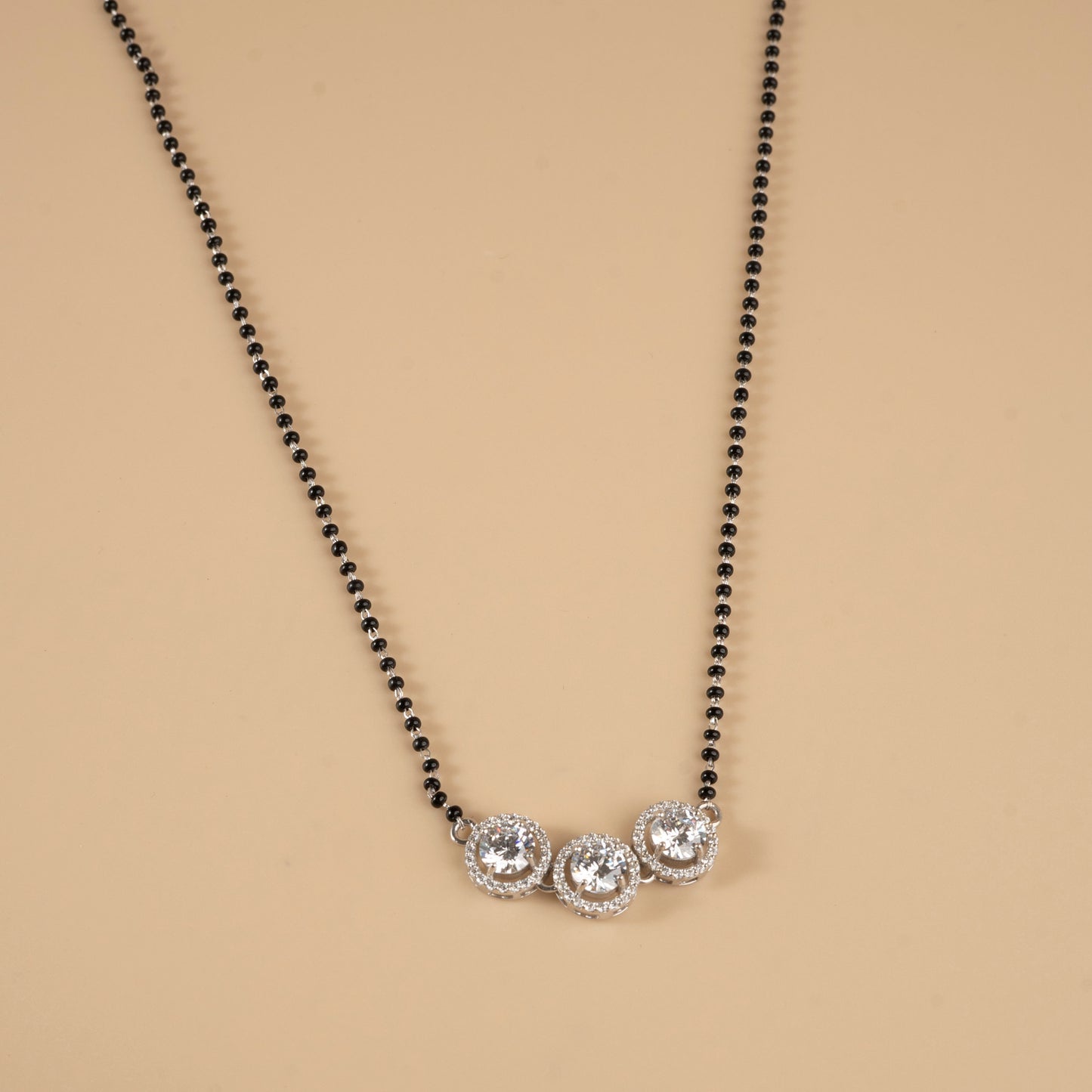 Tri-Circle Bond Mangalsutra: A Silver Promise