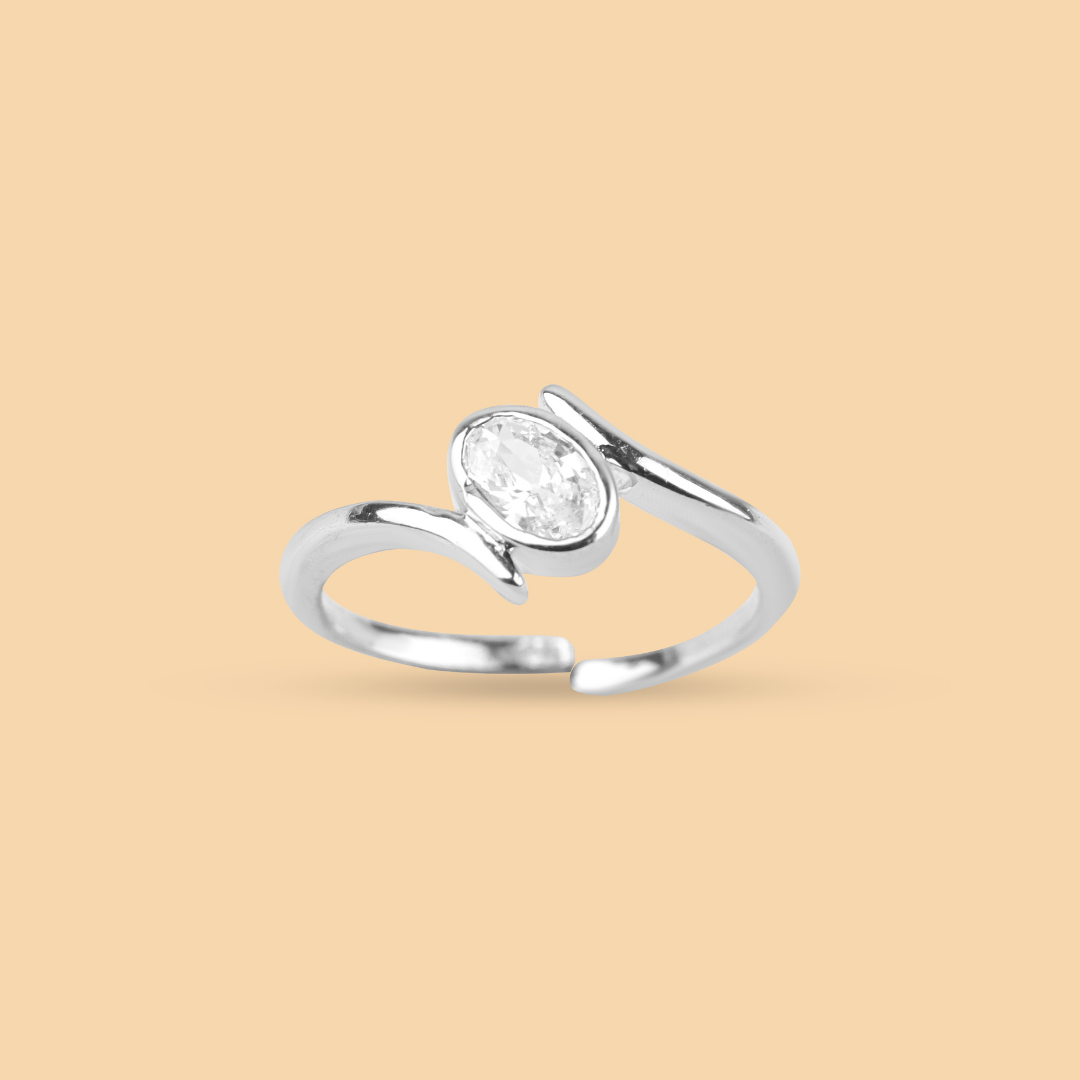 Silver Crystal Majesty Ring