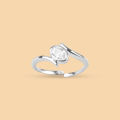 Silver Crystal Majesty Ring