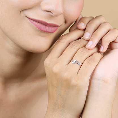 Silver Arc Brilliance Ring