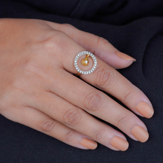 Shining Crystal Orbit Ring