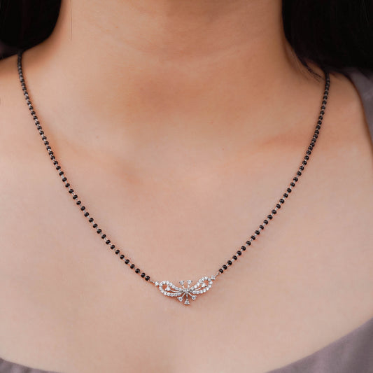 Silver Heartstrings Mangalsutra