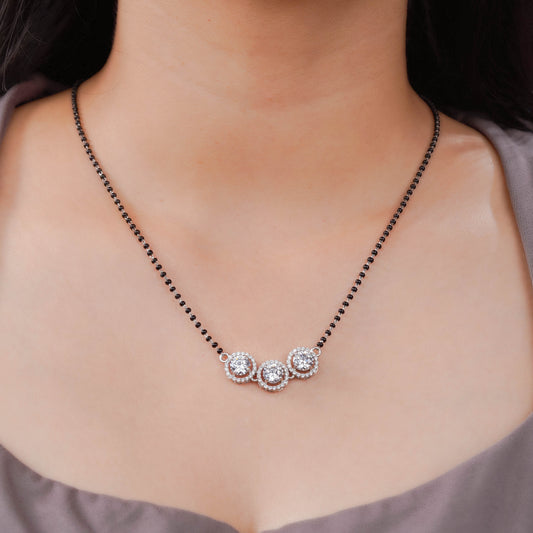 Tri-Circle Bond Mangalsutra: A Silver Promise