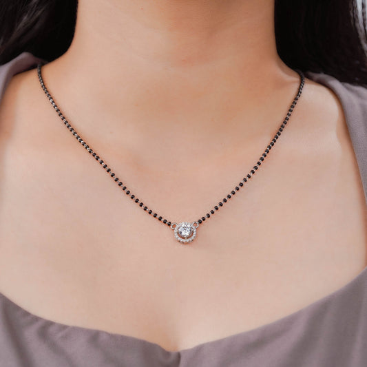 Orbit of Love Mangalsutra: Encircled in Silver Glow