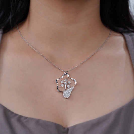 Crystal Blossom Eternity Necklace