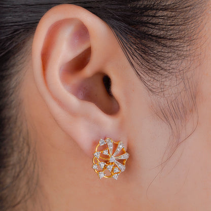 Studded Floral Glow Earrings