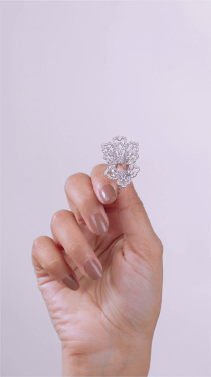 Shining Flower Halo Ring